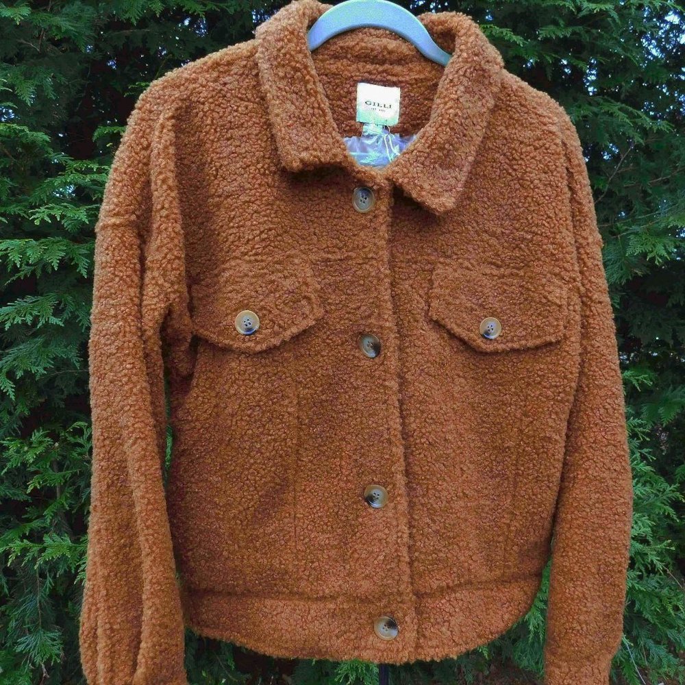 Gilli Cozy Sherpa Teddy Bear Jacket NWT